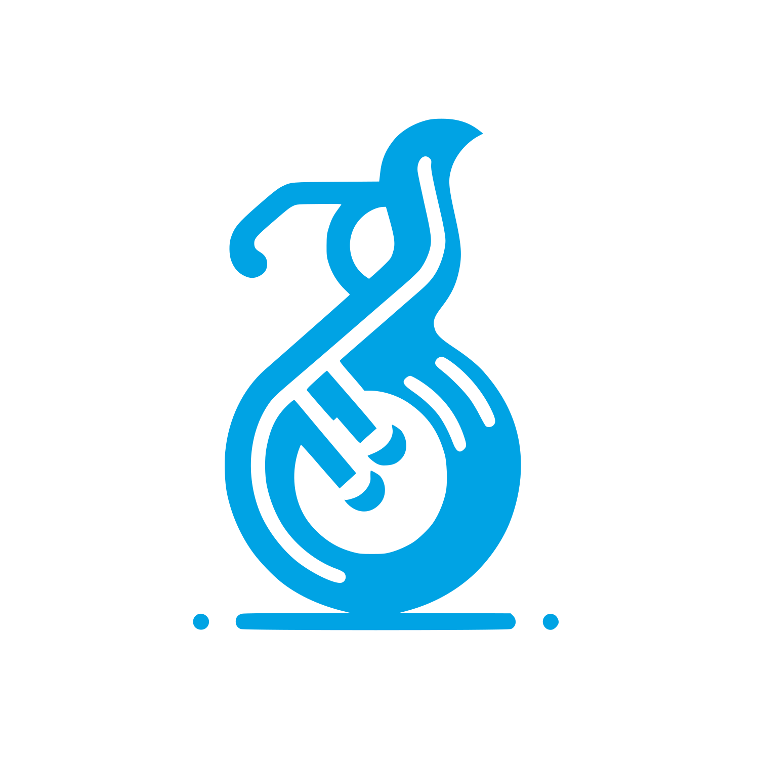 Music Note Logo #00a3e4
