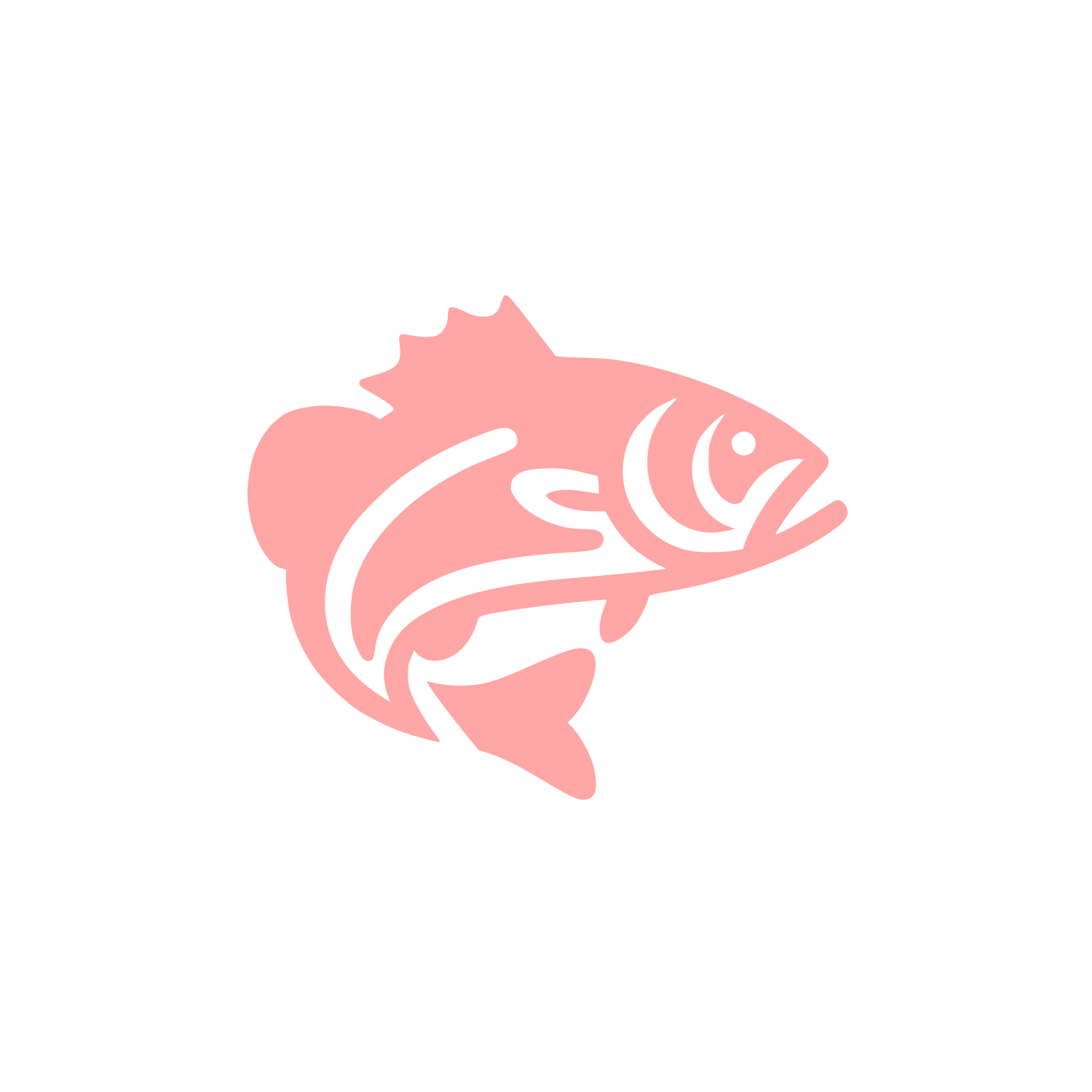 Fish Logo Design #ffa6a6