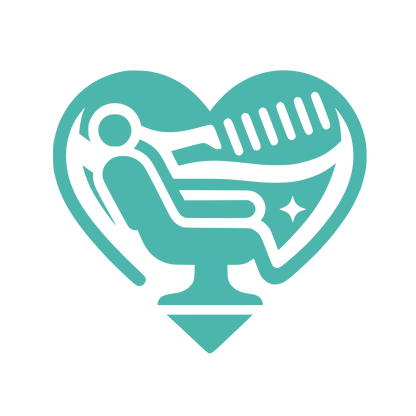 Heart Barber Logo #4DB6AC