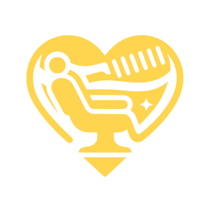 Heart Barber Logo #FFD54F