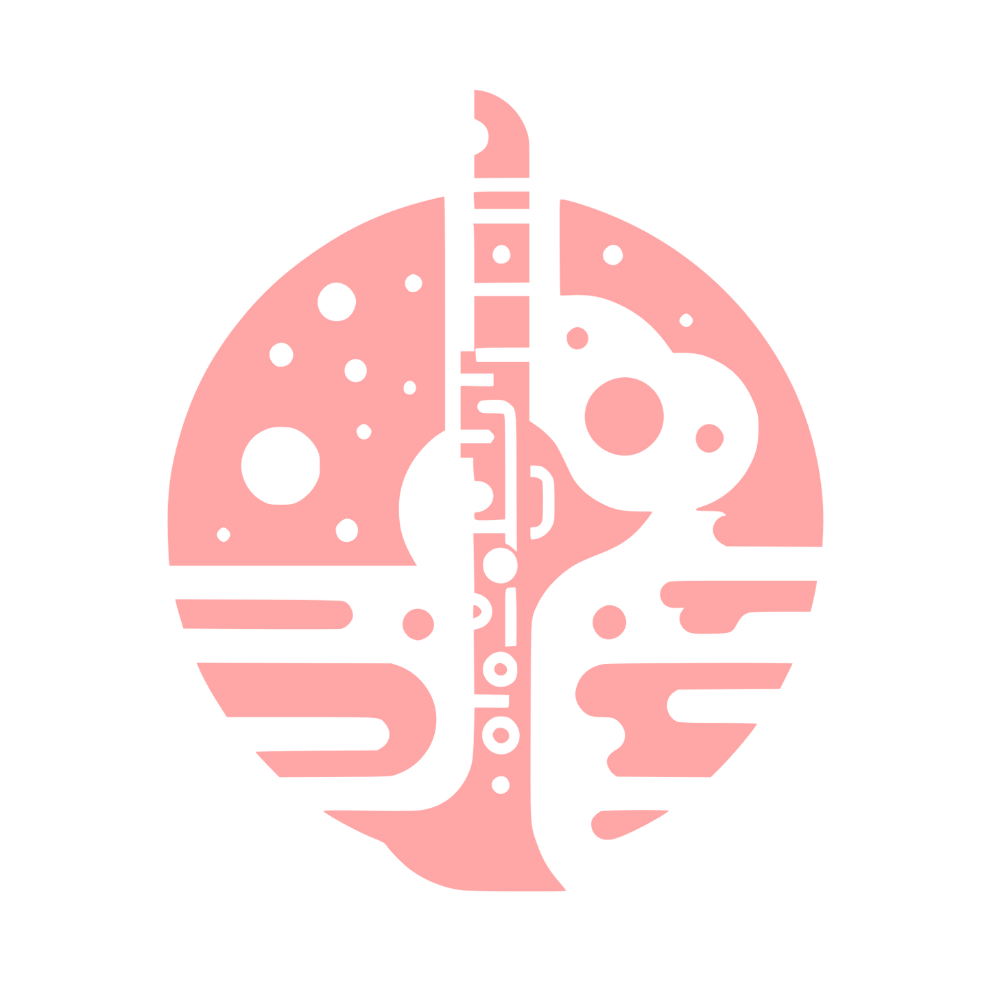 Logo Featuring Clarinet #ffa6a6
