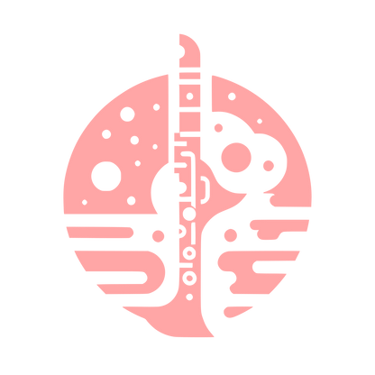 Logo Featuring Clarinet #ffa6a6