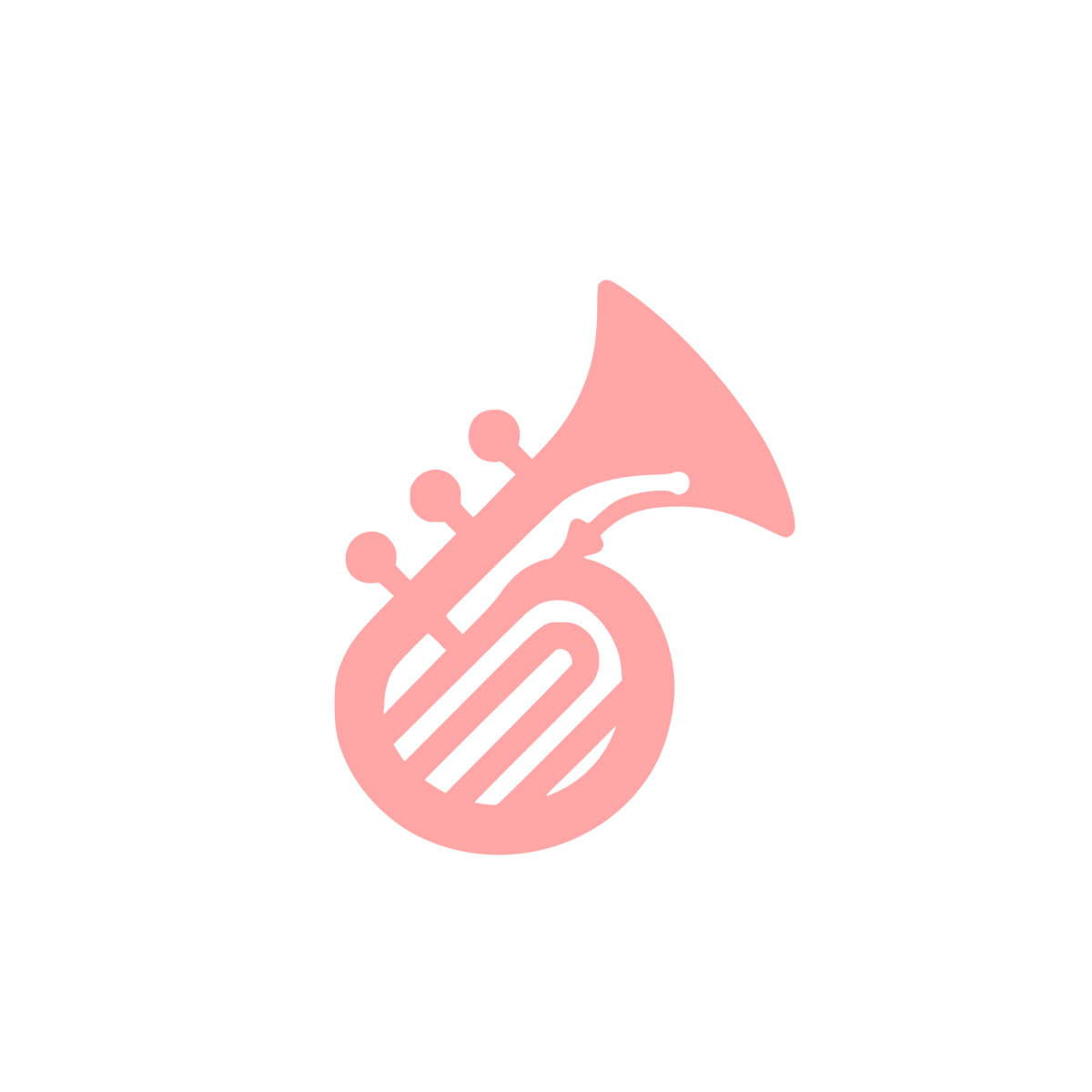 Musical instrument logo #ffa6a6