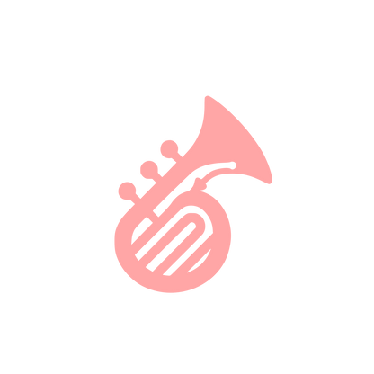 Musical instrument logo #ffa6a6