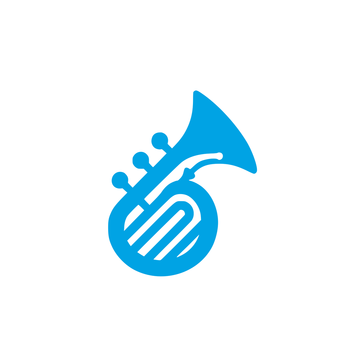 Musical instrument logo #00a3e4