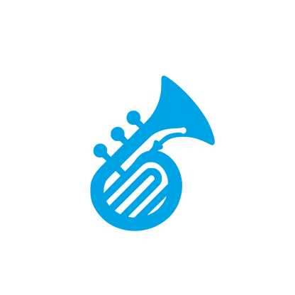 Musical instrument logo #00a3e4