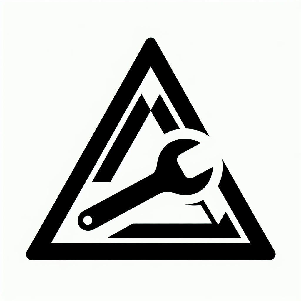 Triangle Mountain and Wrench Logo