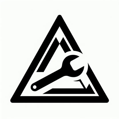 Triangle Mountain and Wrench Logo