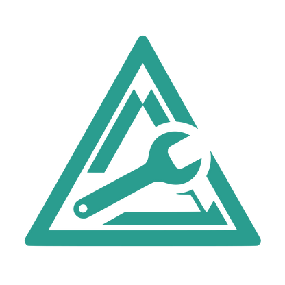 Triangle Mountain and Wrench Logo #2A9D8F