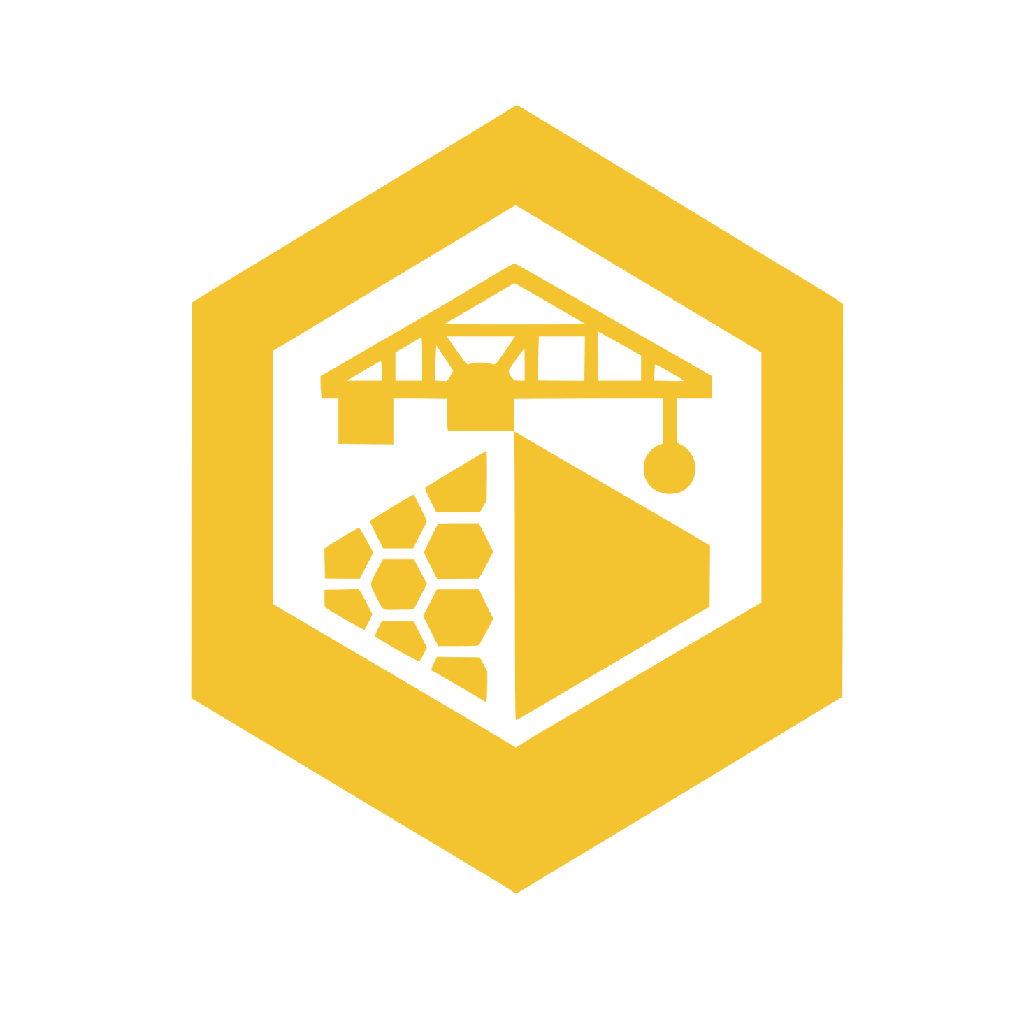 Hexagonal Industrial Logo #F4C430