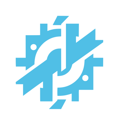Ribbon Construction Logo #50BFE6