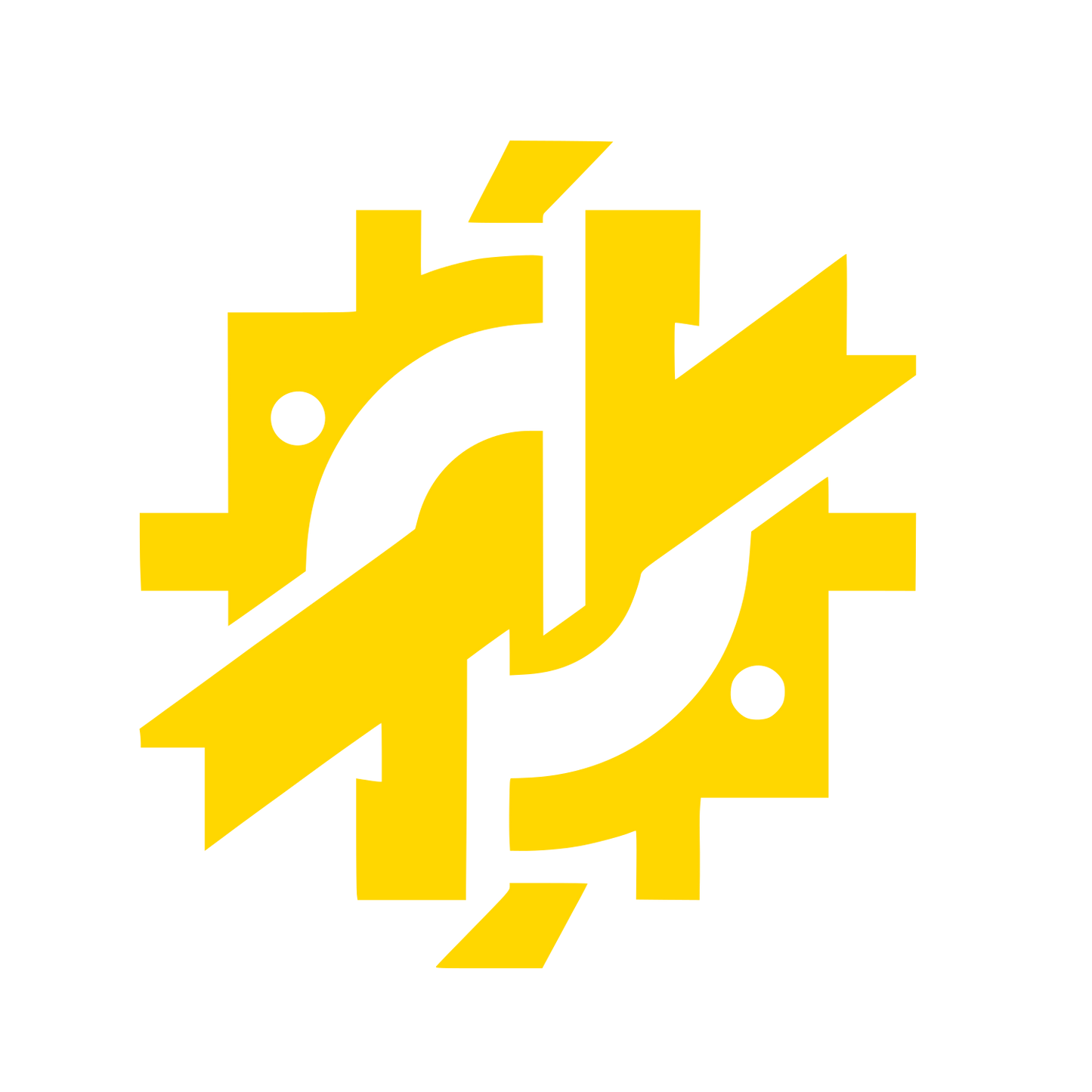 Ribbon Construction Logo #FFD700