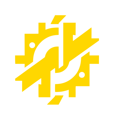 Ribbon Construction Logo #FFD700