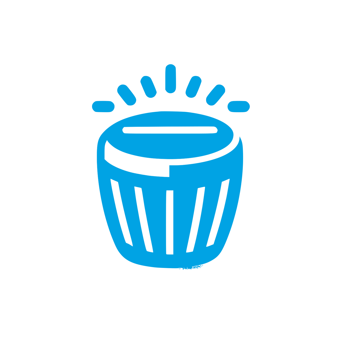 Trash Bin Logo #00a3e4