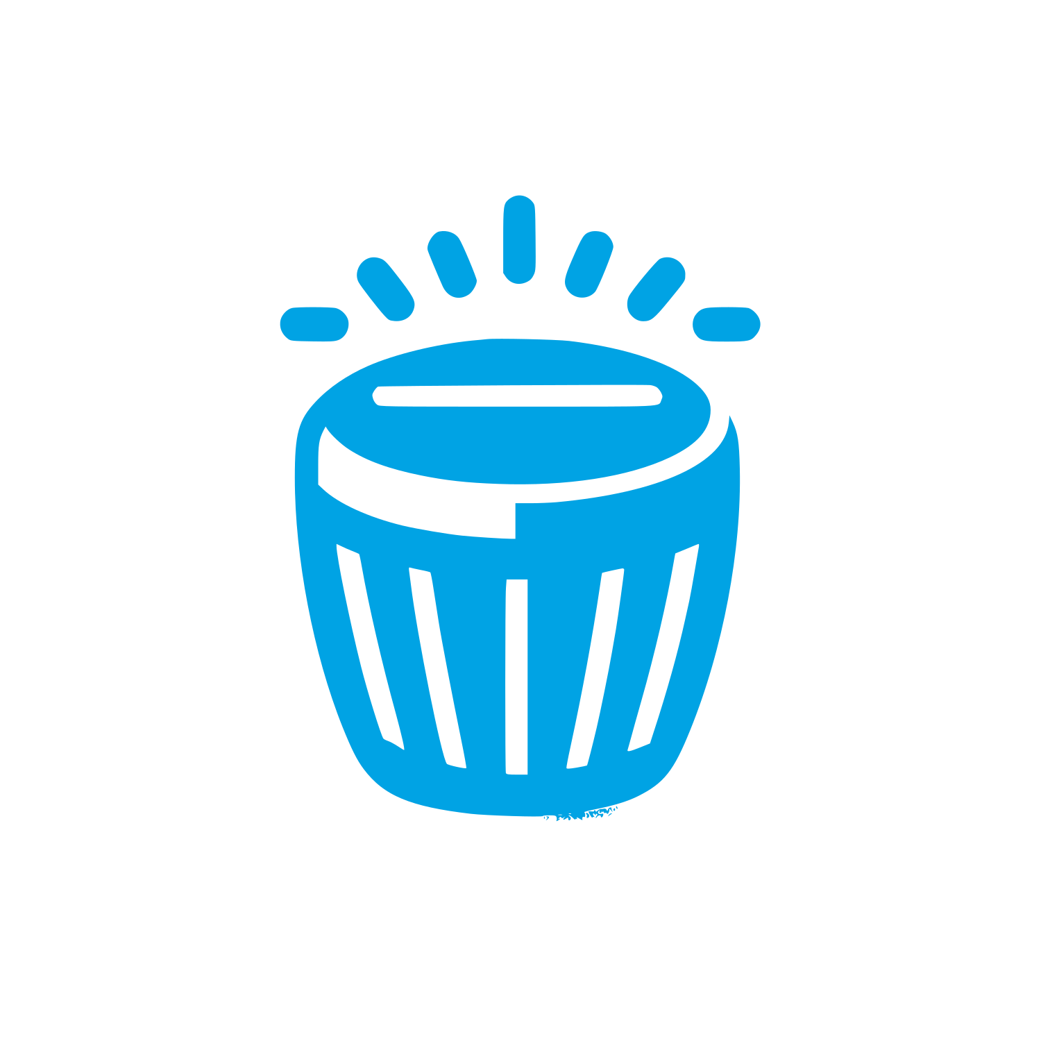 Trash Bin Logo #00a3e4