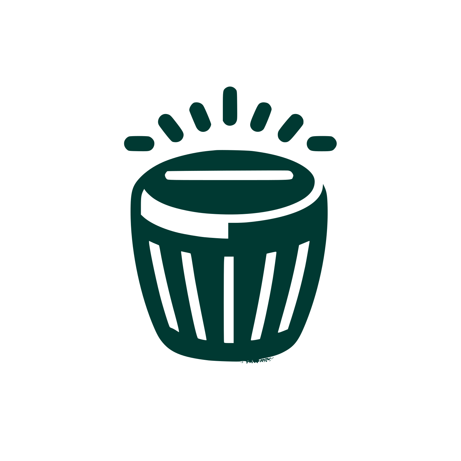 Trash Bin Logo #003932