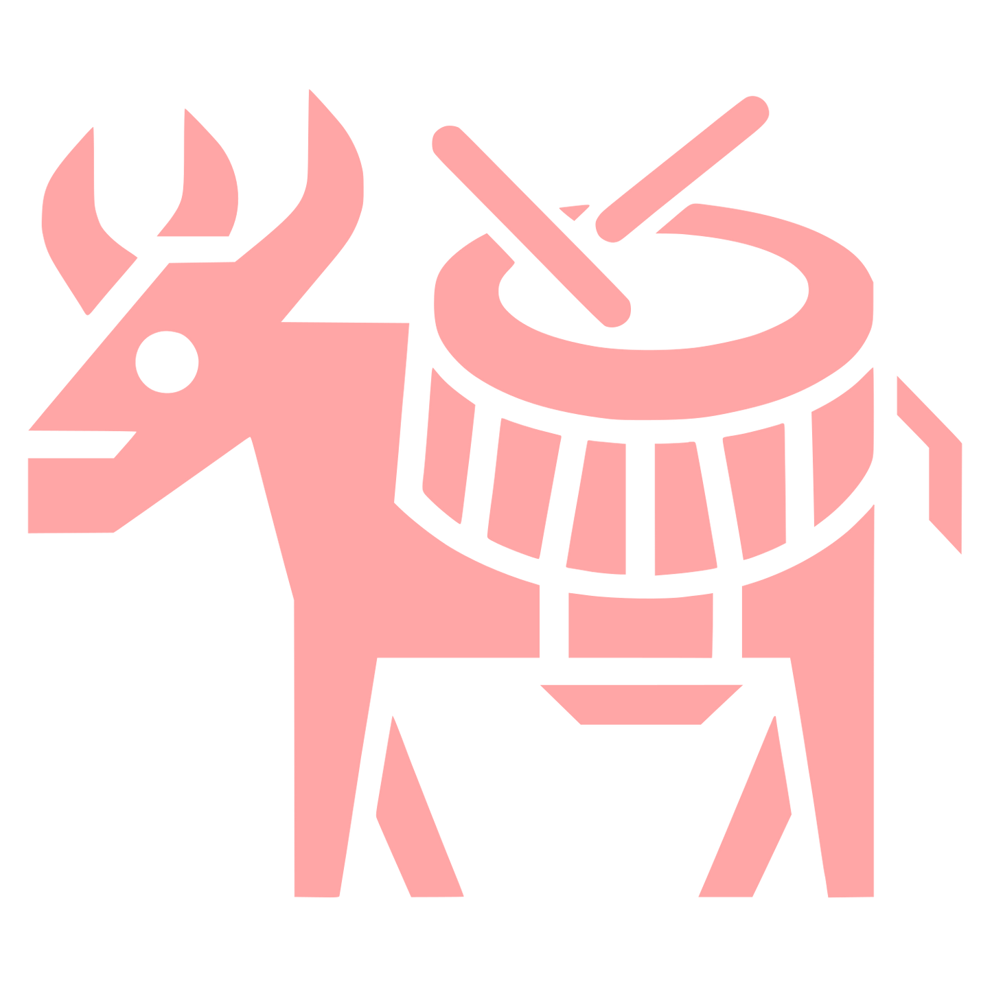 Animal Drum Logo #ffa6a6