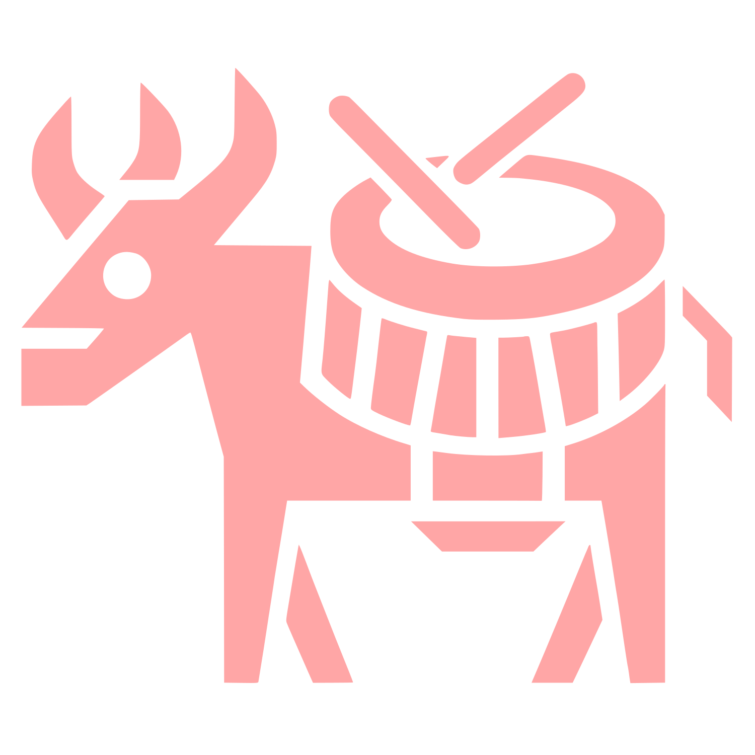 Animal Drum Logo #ffa6a6