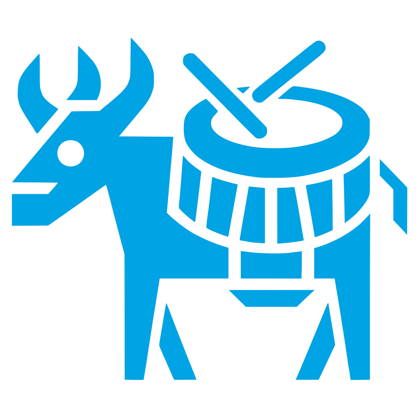 Animal Drum Logo #00a3e4
