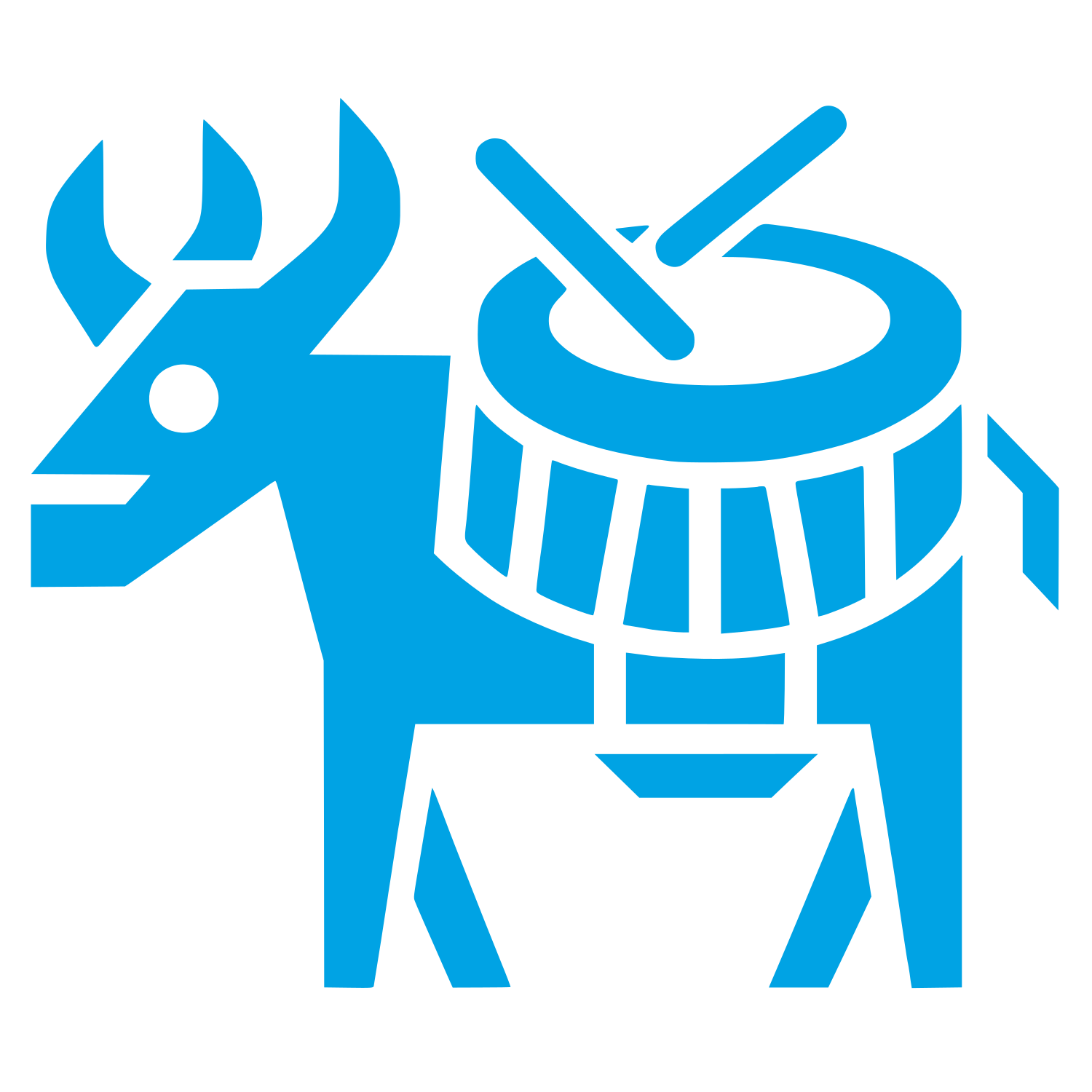 Animal Drum Logo #00a3e4