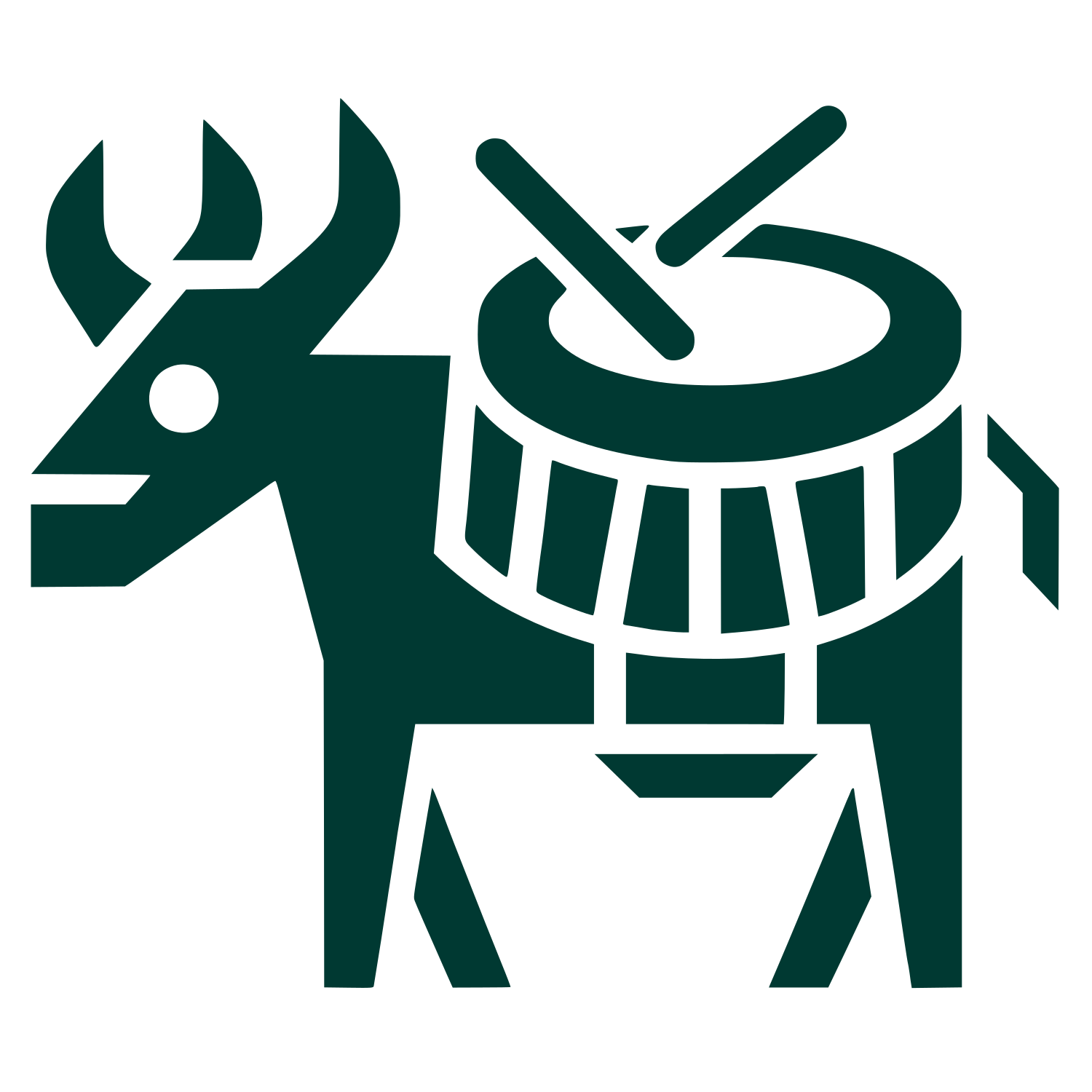 Animal Drum Logo #003932
