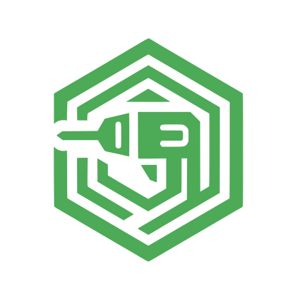 Hexagonal Tool Logo #4DAA57