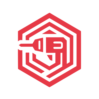 Hexagonal Tool Logo #E63946