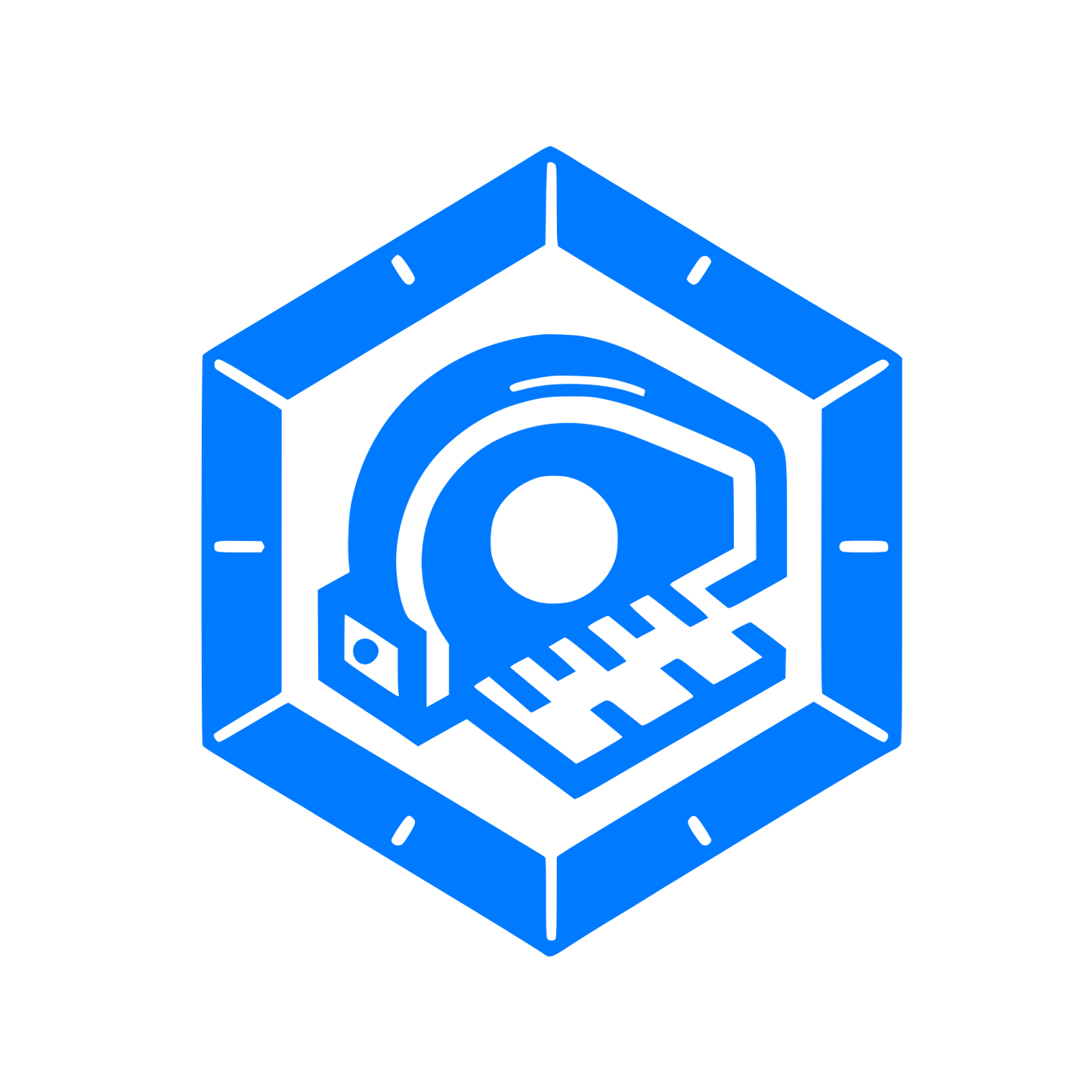 Hexagonal Measure Emblem #007AFF