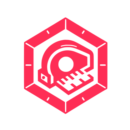 Hexagonal Measure Emblem #FF2D55