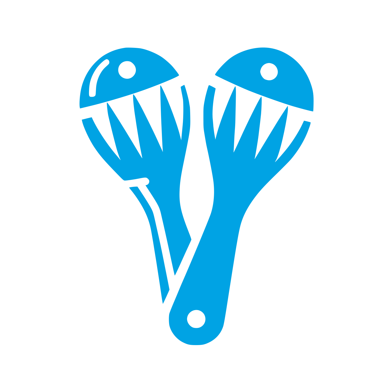 Maracas Logo Design #00a3e4