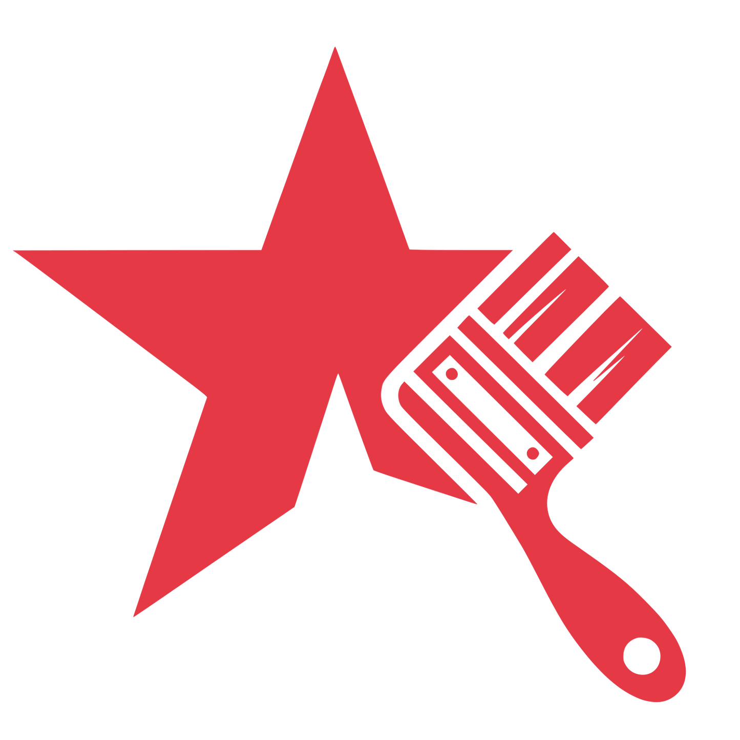 Star Brush Emblem #E63946