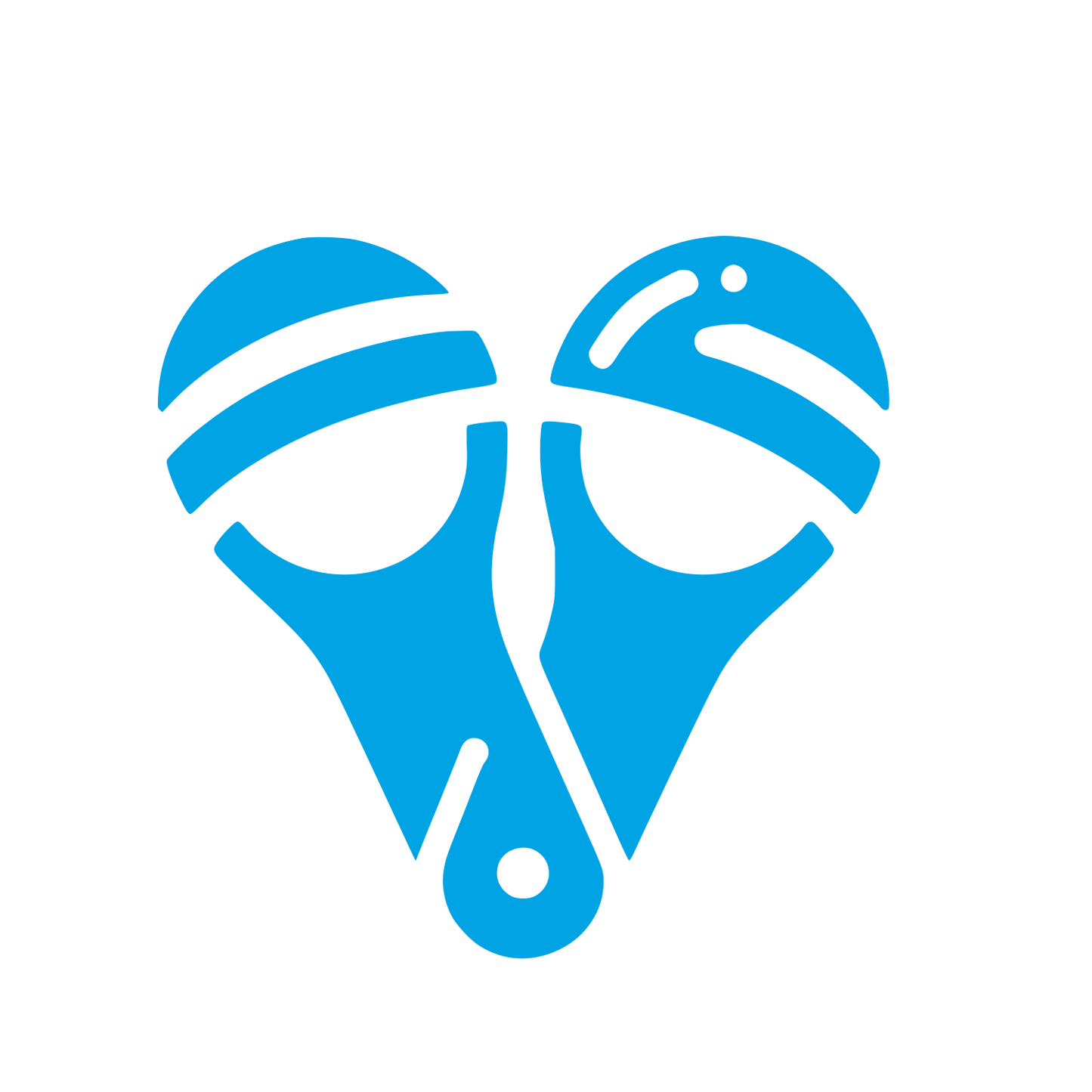 Logo with Heart Shape #00a3e4