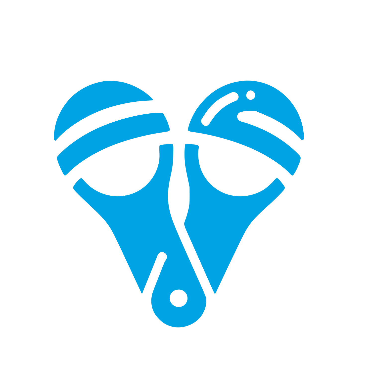 Logo with Heart Shape #00a3e4