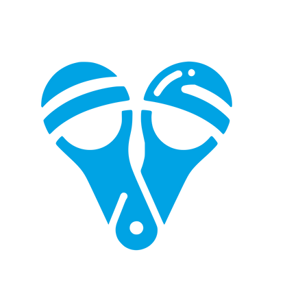 Logo with Heart Shape #00a3e4