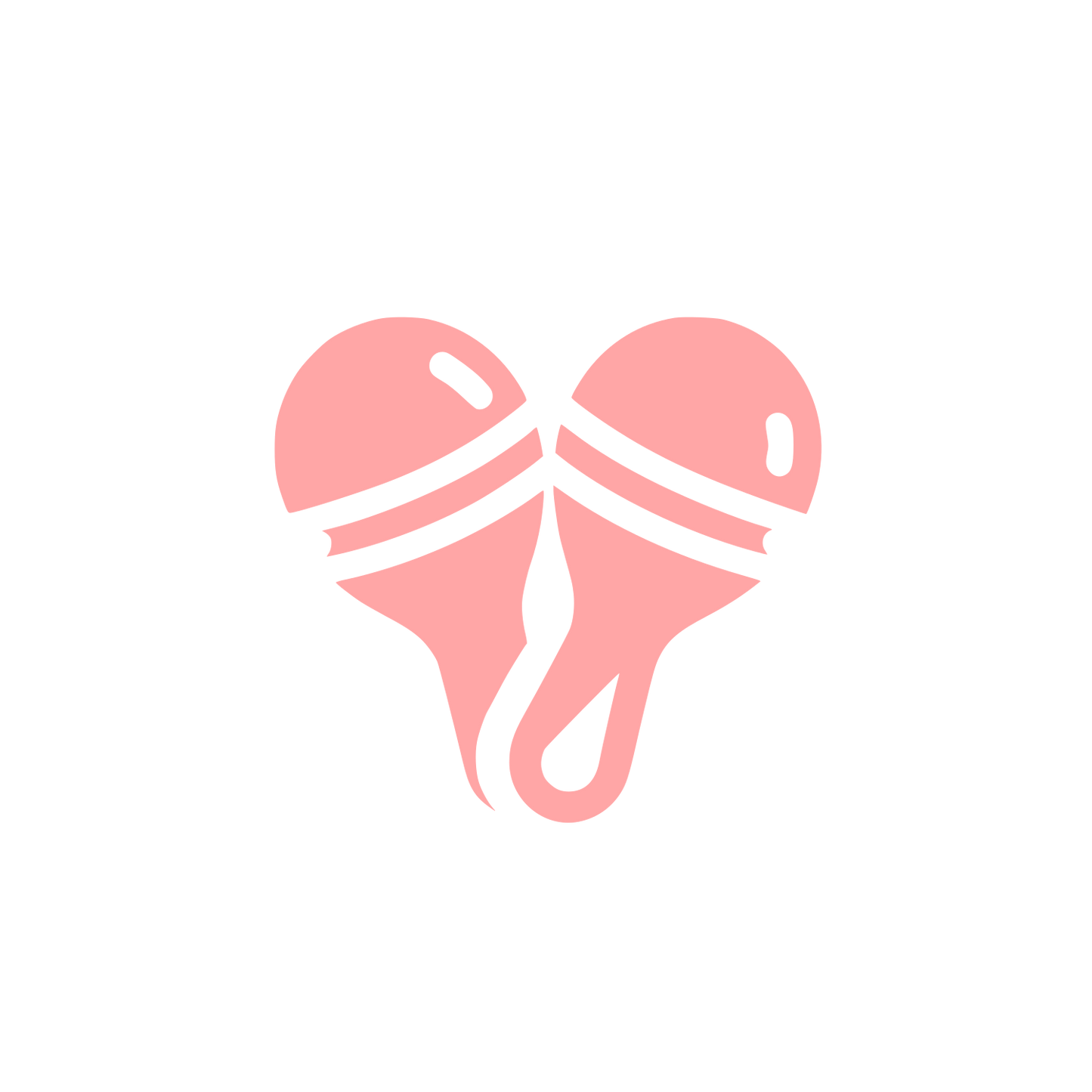 Microphone Heart Logo #ffa6a6