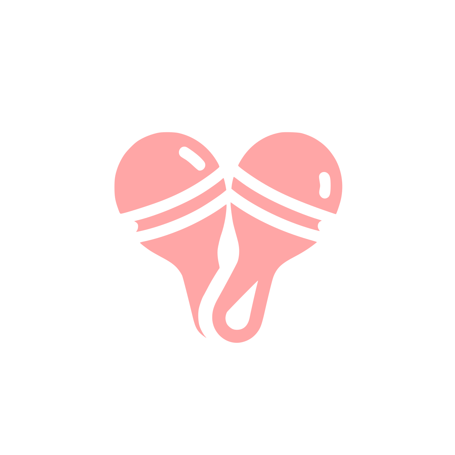 Microphone Heart Logo #ffa6a6