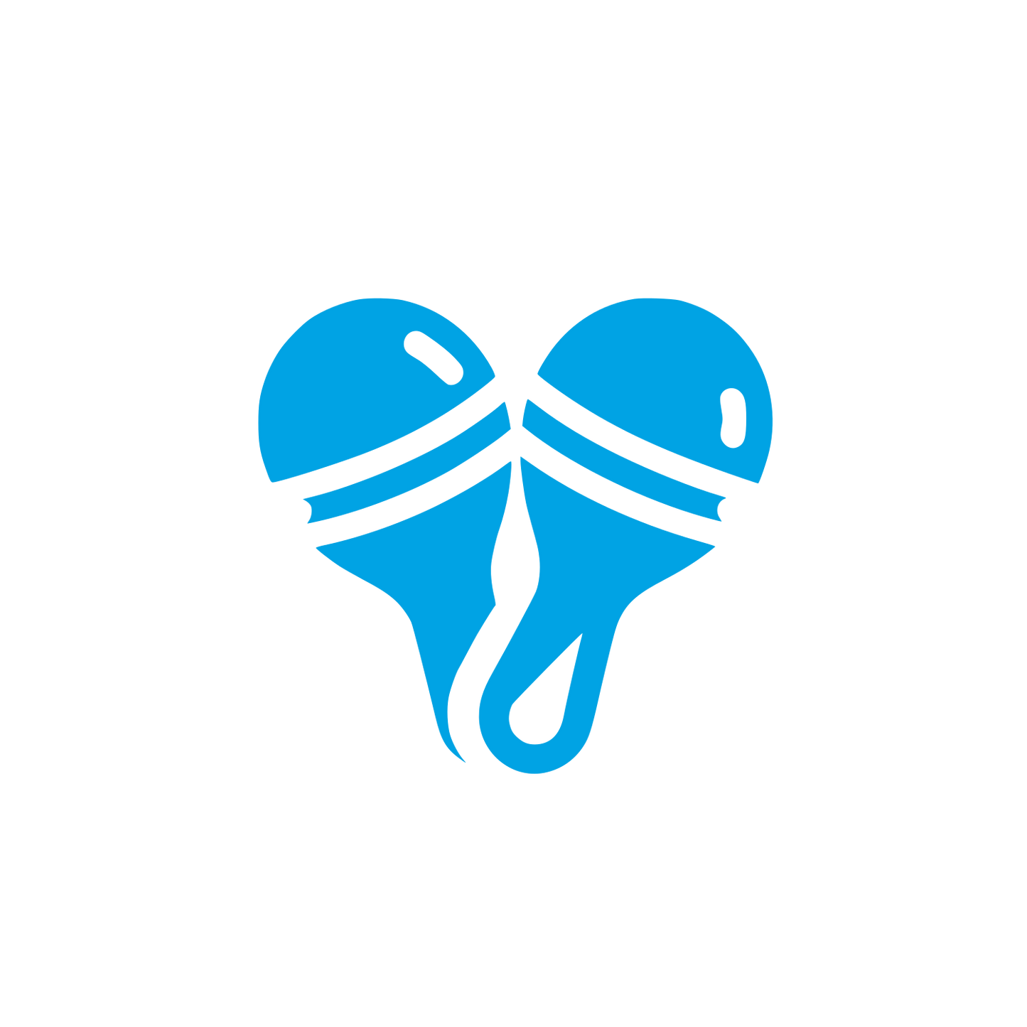 Microphone Heart Logo #00a3e4
