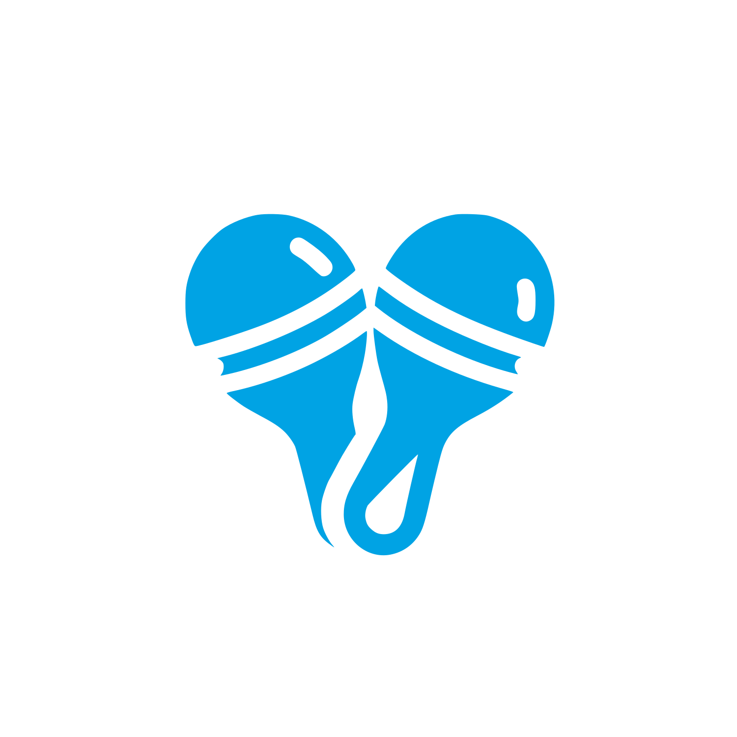 Microphone Heart Logo #00a3e4