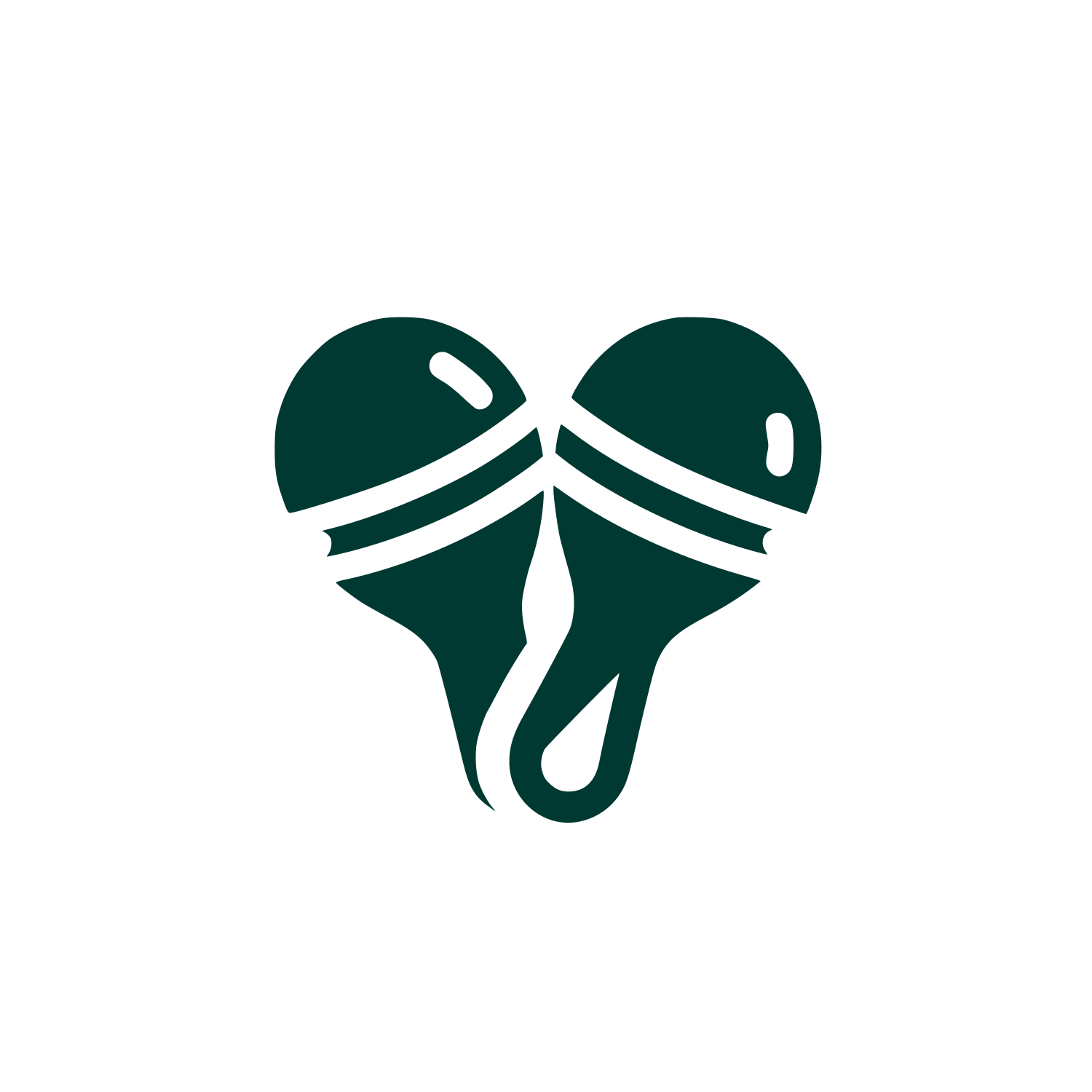 Microphone Heart Logo #003932