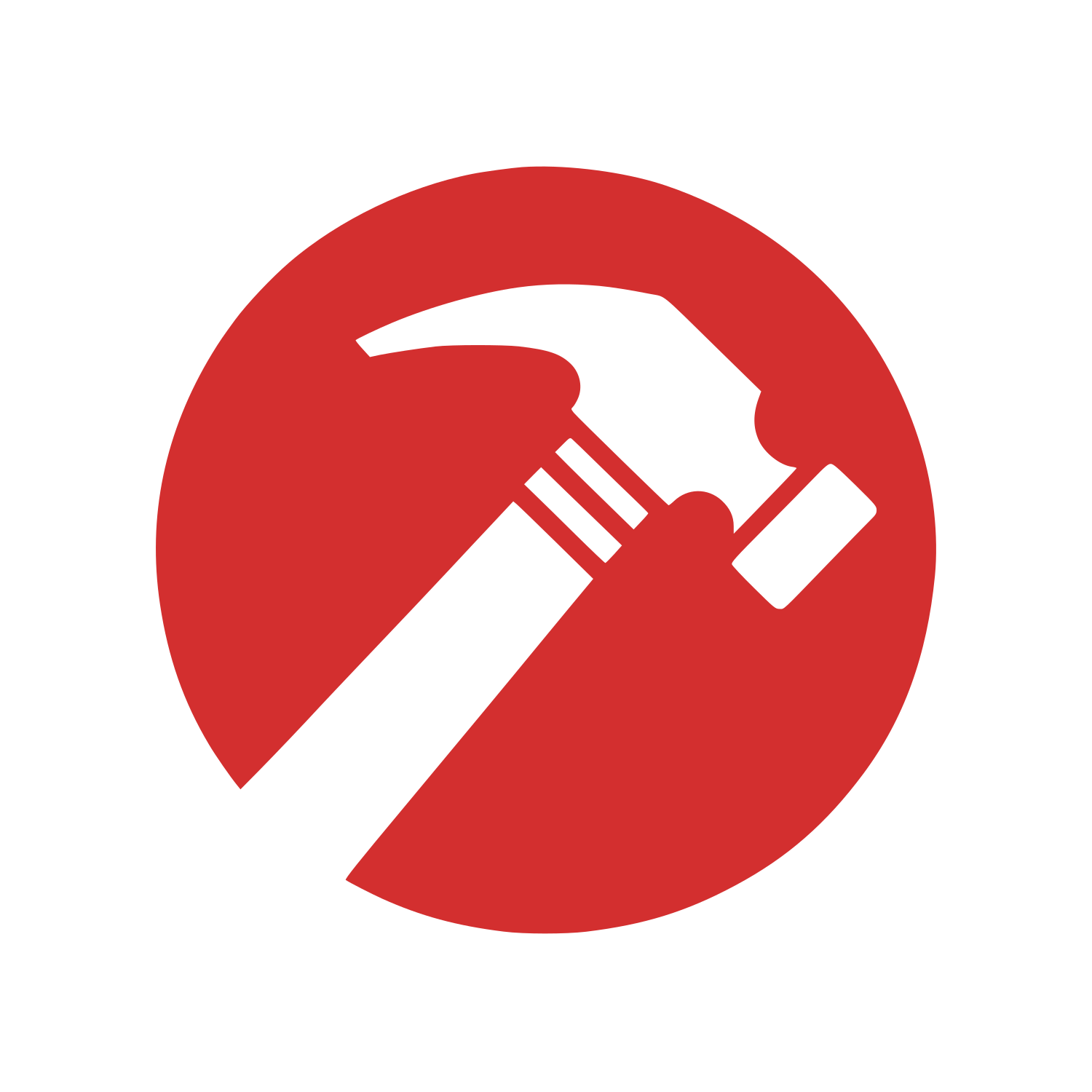 Hammer Tool Icon #D32F2F