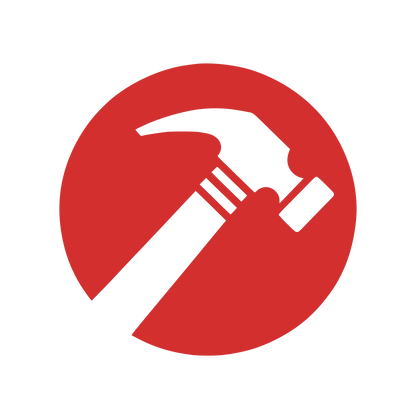 Hammer Tool Icon #D32F2F