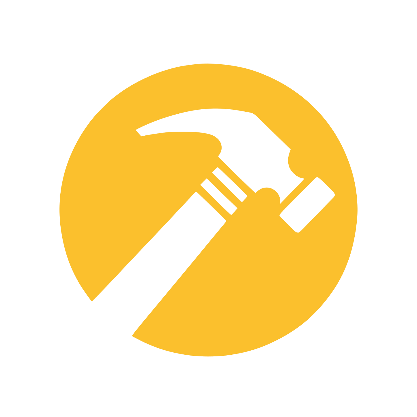 Hammer Tool Icon #FBC02D