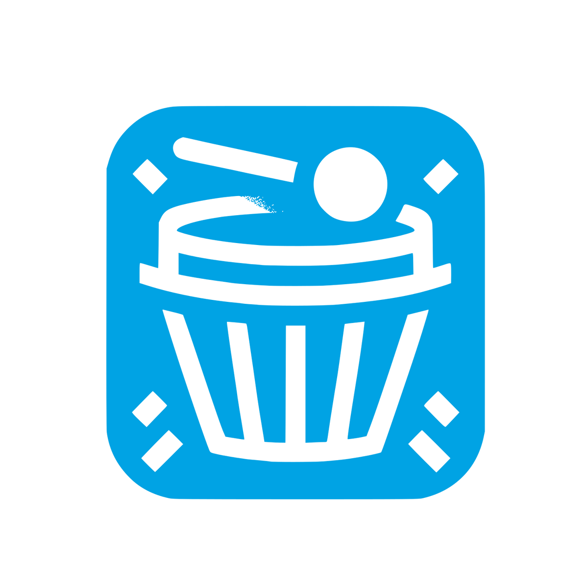 Logo for Trash Can #00a3e4