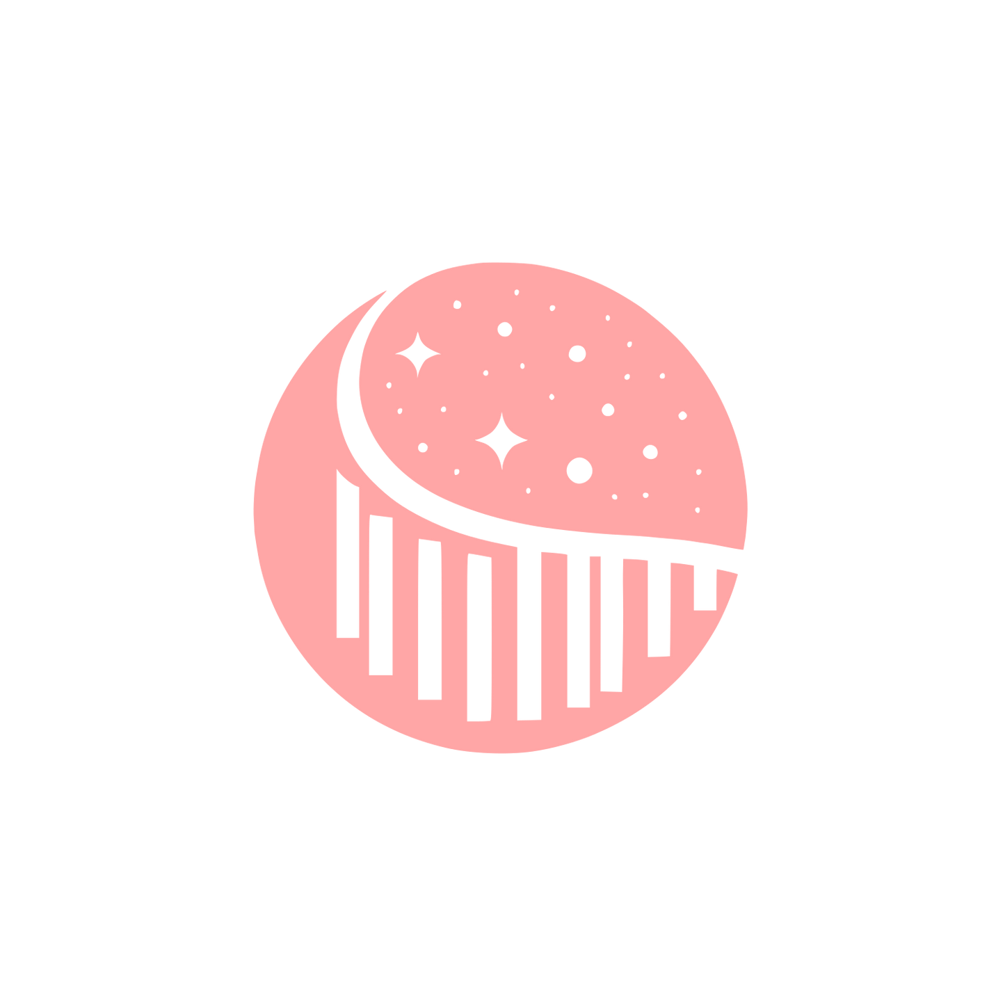 Space Theme Logo Design #ffa6a6