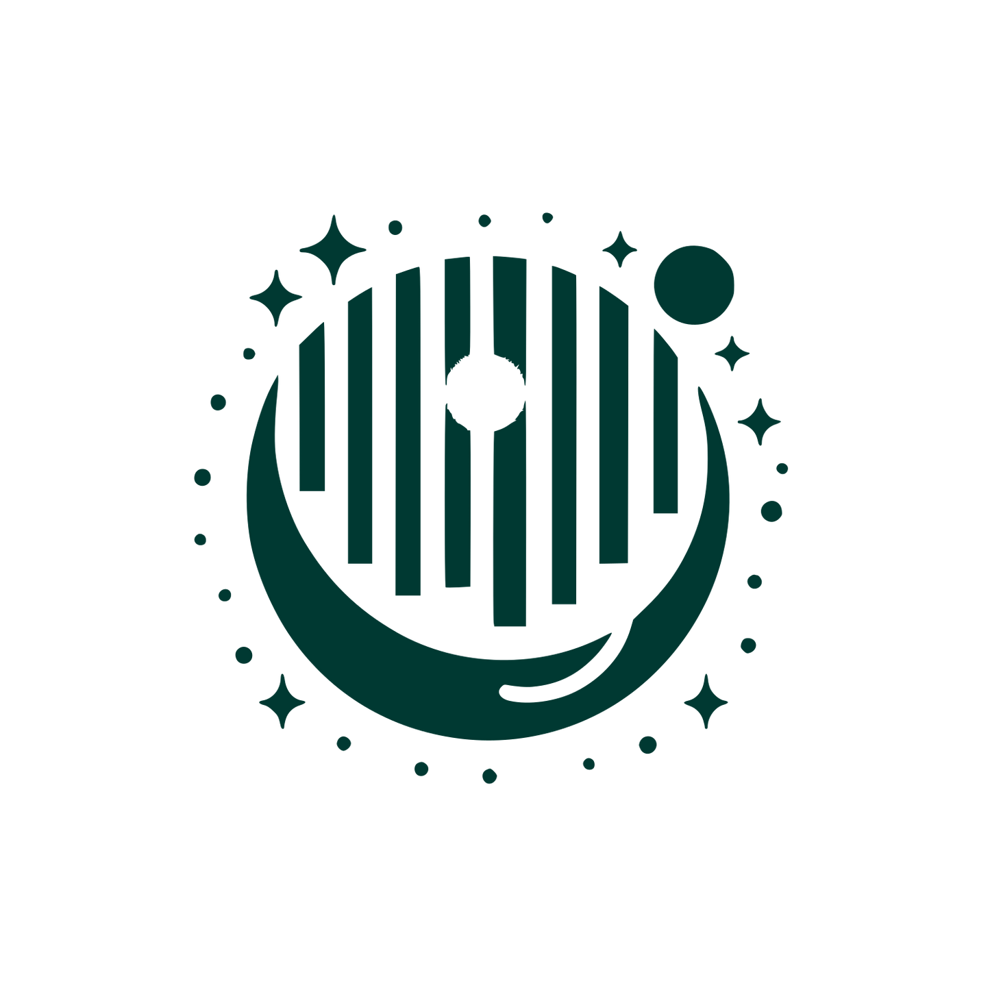 Geometric Space Logo #003932