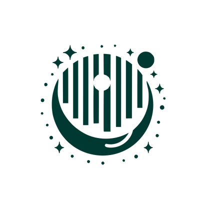 Geometric Space Logo #003932