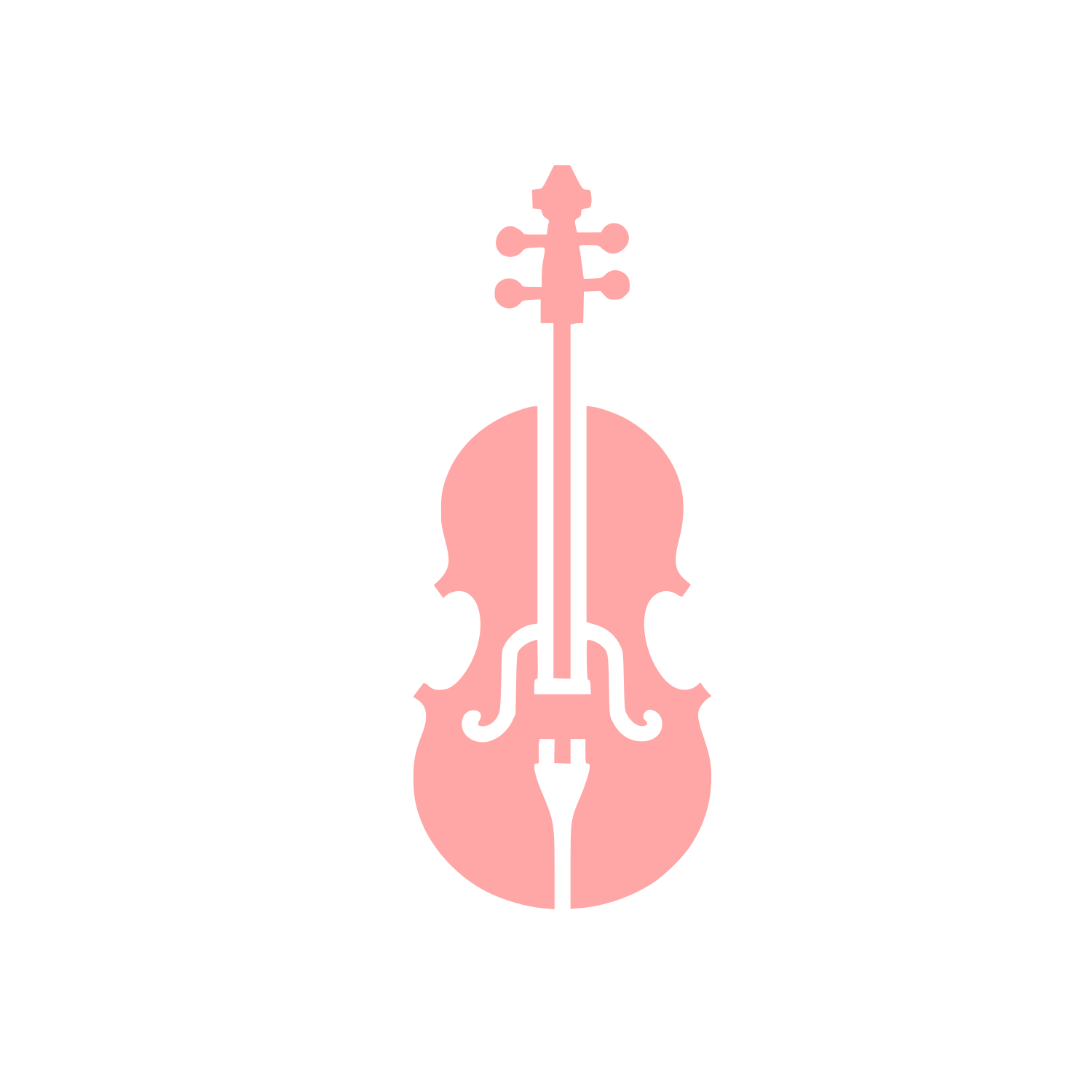 Violin Logo Design #ffa6a6