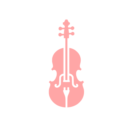 Violin Logo Design #ffa6a6