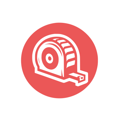 Tape Measure Circle Icon #EB5757