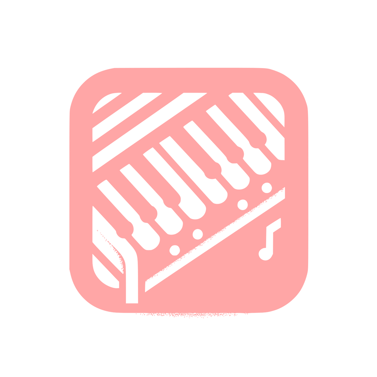 Musical Piano Logo #ffa6a6